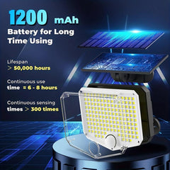 2pcs 153 LED Outdoor Solar Floodlight with Motion Sensor