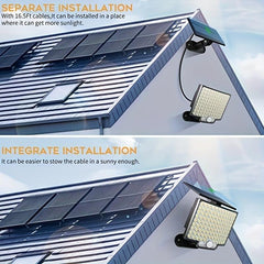 106LED Split Solar Lamp 3Mode Waterproof Outdoor Lighting