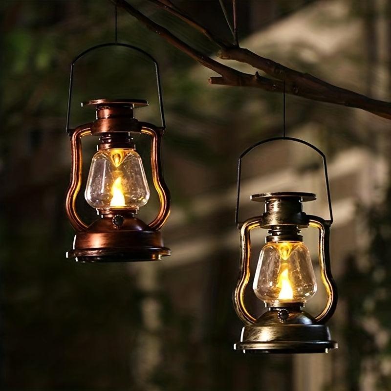 Solar Desk Lamp Tree Hanging Light Retro Kerosene Lamp Led Horse Lantern