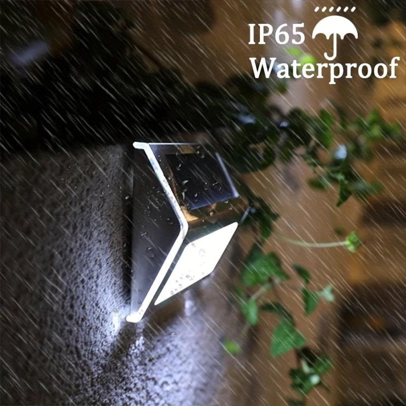 Silver Solar LED Wall Light Waterproof Stainless Steel