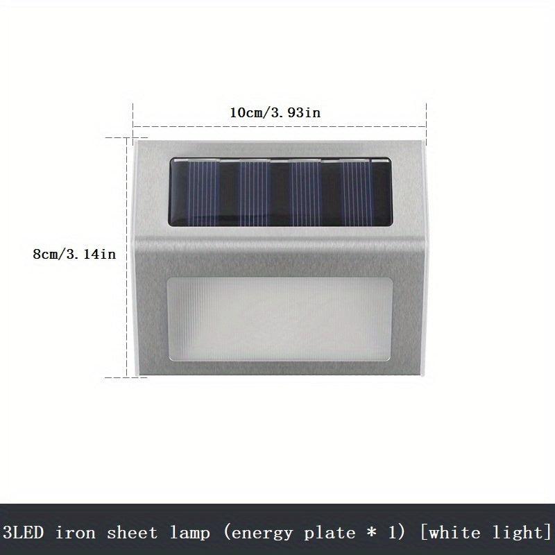 Silver Solar LED Wall Light Waterproof Stainless Steel