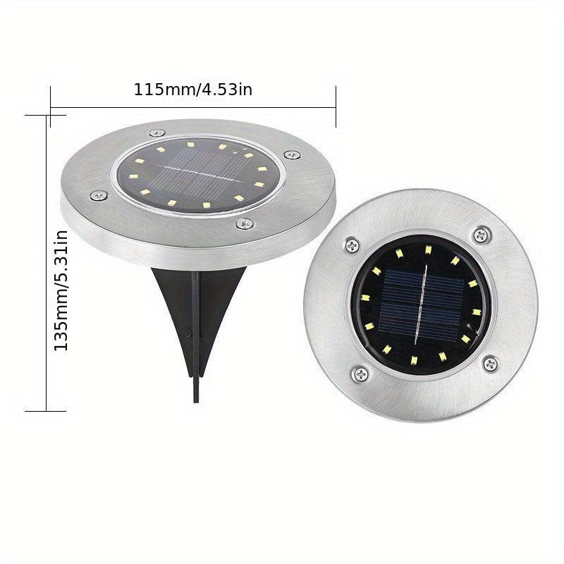 4pcs Solar Ground Light Waterproof Garden Path Deck Light