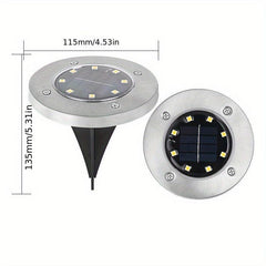 4pcs Solar Ground Light Waterproof Garden Path Deck Light