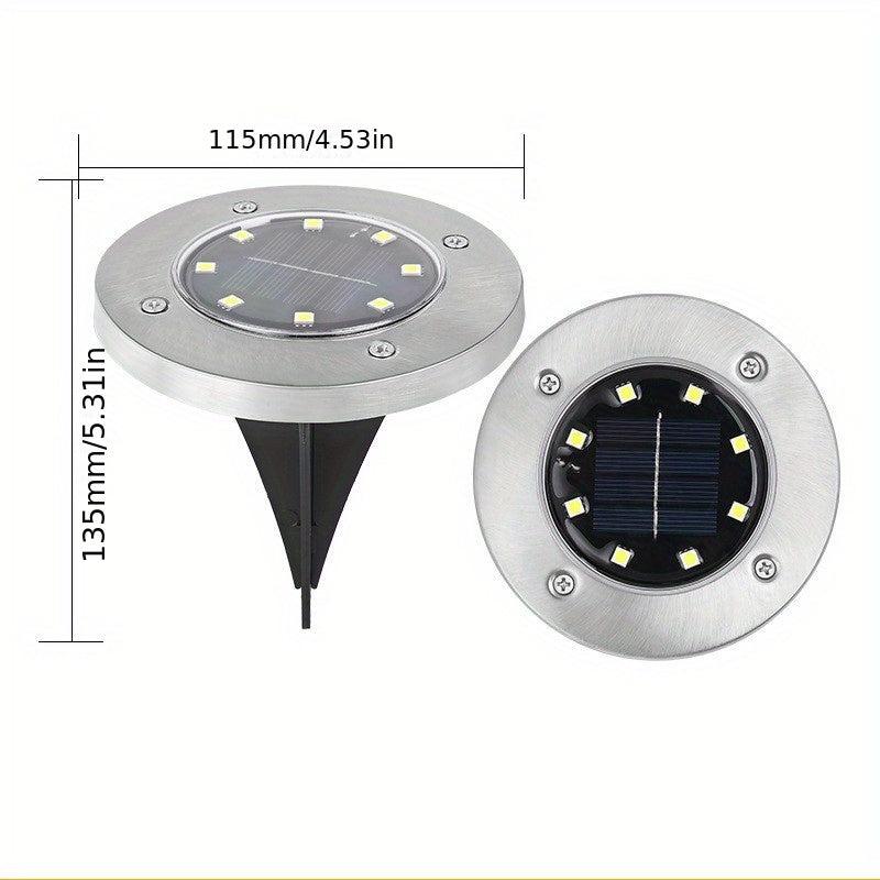 4pcs Solar Ground Light Waterproof Garden Path Deck Light