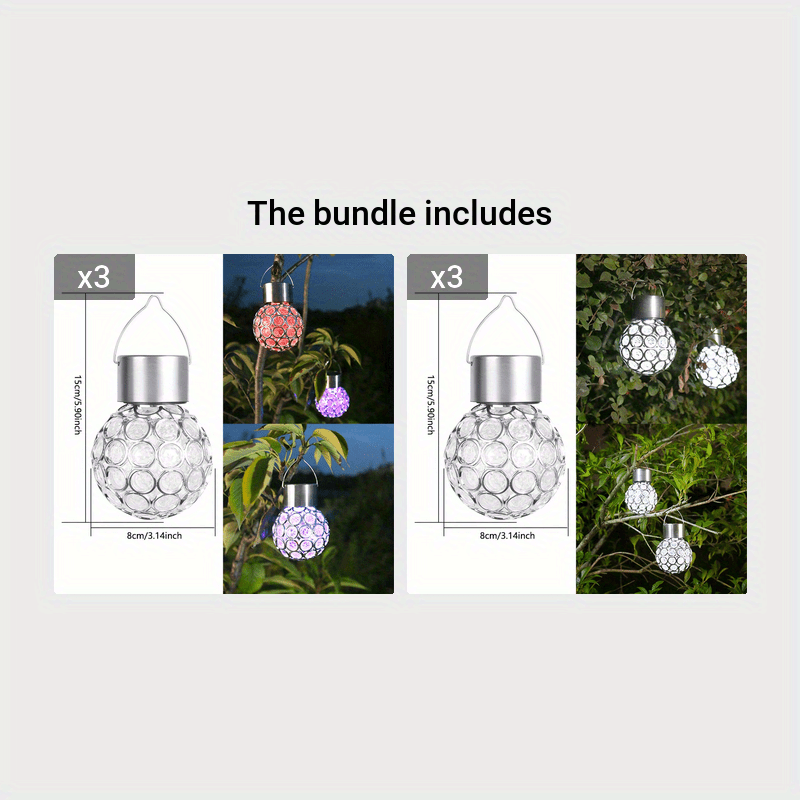 Solar Hanging Lamp Outdoor Waterproof LED Pendant Light