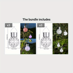 Solar Hanging Lamp Outdoor Waterproof LED Pendant Light