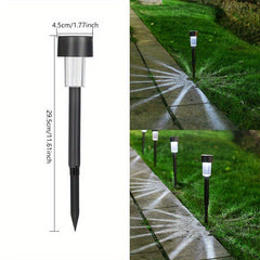 10pcs Solar Pathway Lights Garden Ground Lights LED Deck Spike Lights