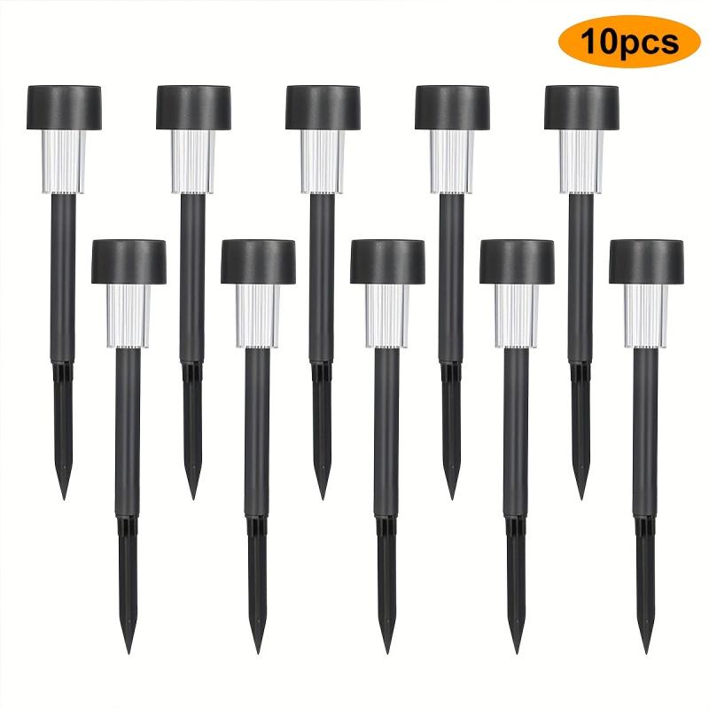 10pcs Solar Pathway Lights Garden Ground Lights LED Deck Spike Lights