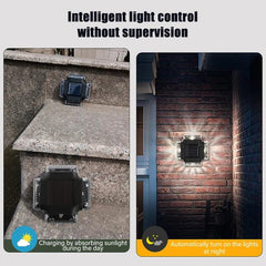 Solar Wall Lamp LED Spotlight Outdoor Waterproof Garden Fence Decor