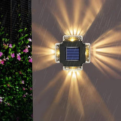 Solar Wall Lamp LED Spotlight Outdoor Waterproof Garden Fence Decor