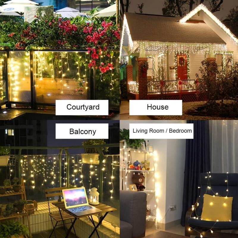 Waterproof Solar Christmas Garland Light String