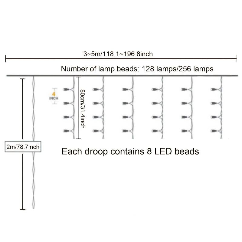 Waterproof Solar Christmas Garland Light String