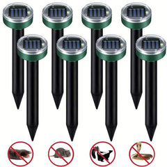 4pcs Solar Insect Repellent Lawn Light Ultrasonic Rodent Repellent