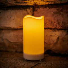 Set of 2 Waterproof Outdoor Solar Candles - Rechargeable