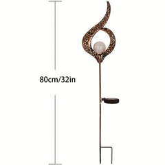 Crackle Glass Globe Stake Solar Lights | Outdoor Waterproof LED Garden Lights