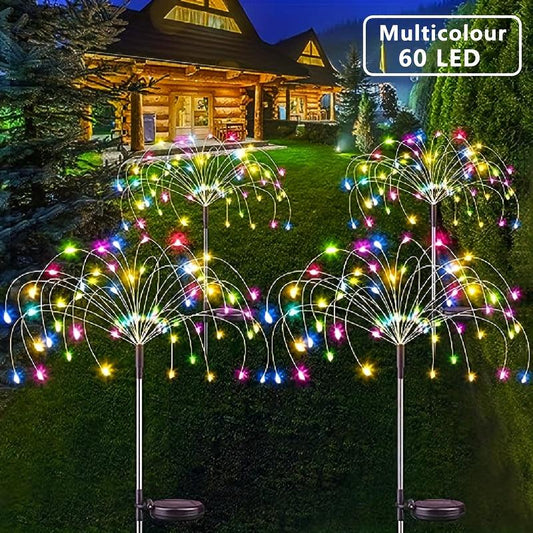 Solar Firework Lights 200 150 90 60 LEDs Waterproof Fairy Light