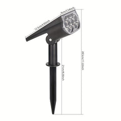 1pc Solar Spotlight 2 LED Lighting Waterproof IP65 & Adjustable