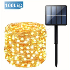 300 LED Solar String Lights Outdoor 31.7m Waterproof Copper Wire Fairy Lights
