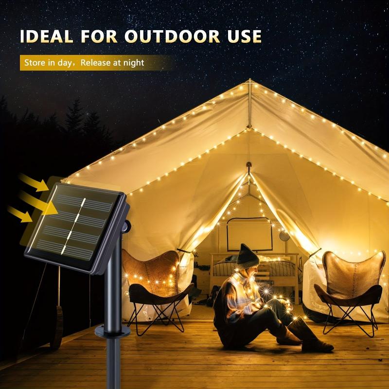 300 LED Solar String Lights Outdoor 31.7m Waterproof Copper Wire Fairy Lights