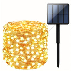 300 LED Solar String Lights Outdoor 31.7m Waterproof Copper Wire Fairy Lights