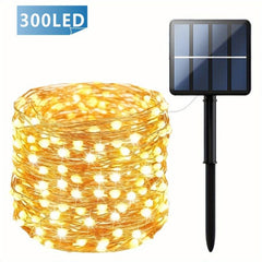 300 LED Solar String Lights Outdoor 31.7m Waterproof Copper Wire Fairy Lights