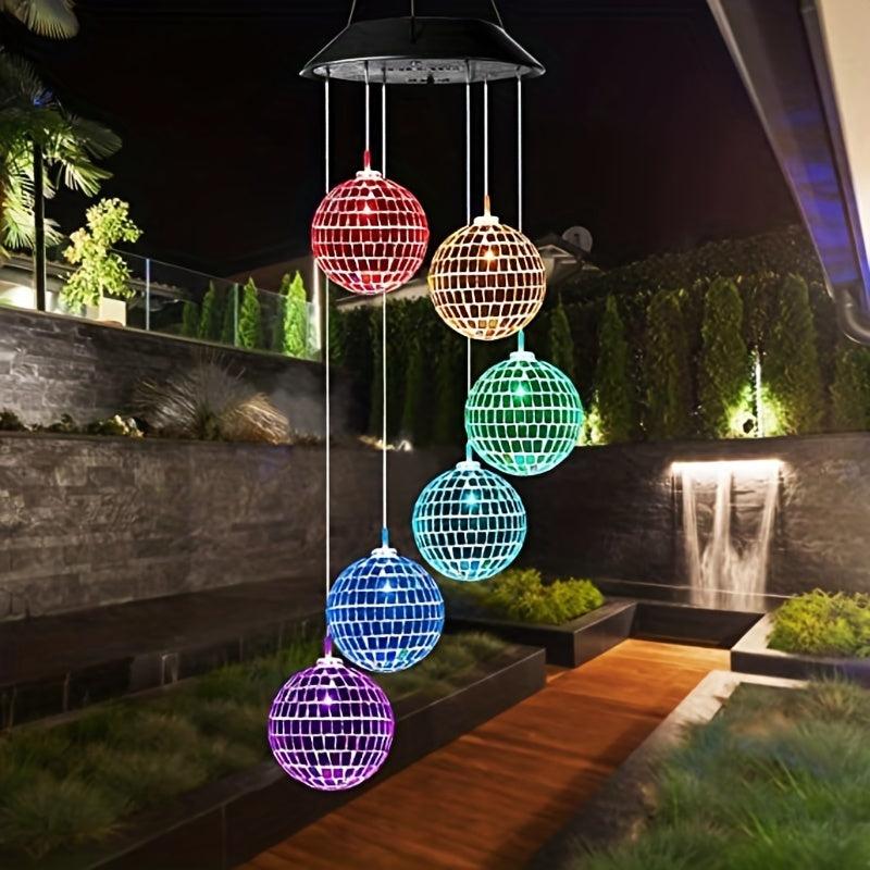 Solar Wind Chimes Light Mobile LED Changing Wind Chime Birthday Gift
