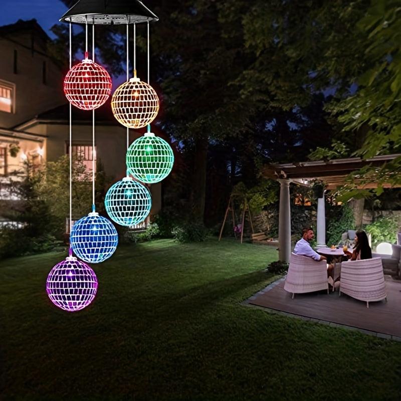 Solar Wind Chimes Light Mobile LED Changing Wind Chime Birthday Gift