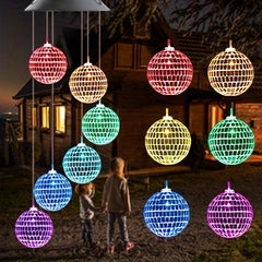 Solar Wind Chimes Light Mobile LED Changing Wind Chime Birthday Gift