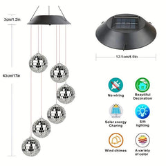 Solar Wind Chimes Light Mobile LED Changing Wind Chime Birthday Gift