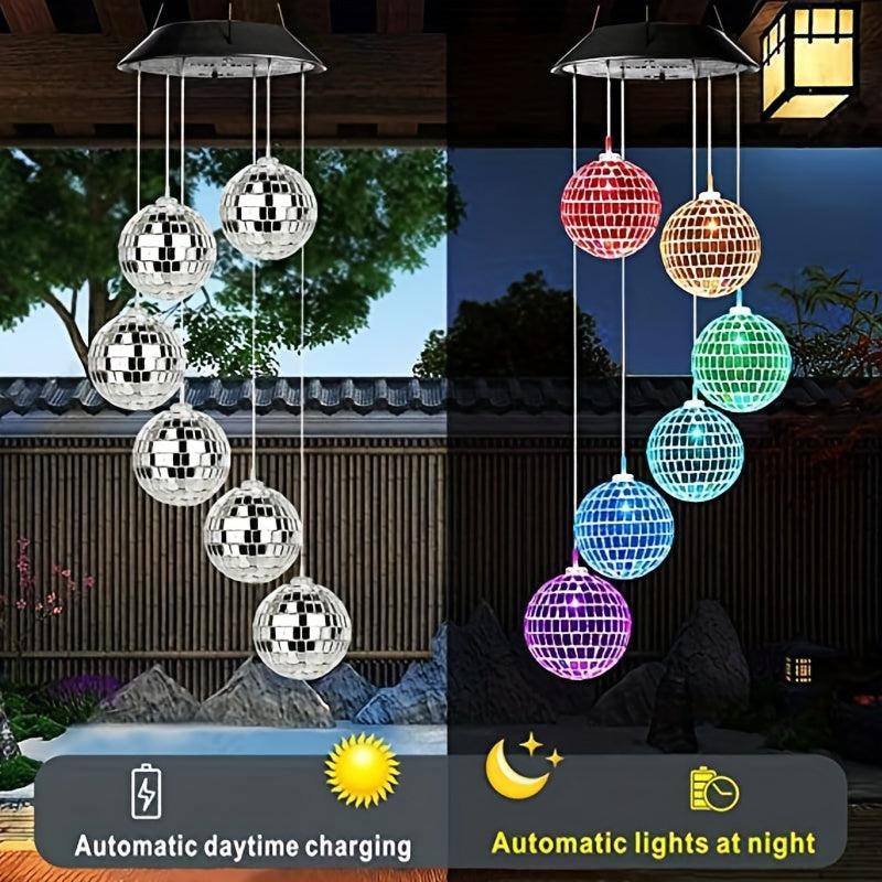 Solar Wind Chimes Light Mobile LED Changing Wind Chime Birthday Gift