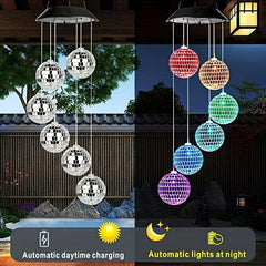 Solar Wind Chimes Light Mobile LED Changing Wind Chime Birthday Gift