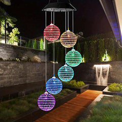 Solar Wind Chimes Light Mobile LED Changing Wind Chime Birthday Gift