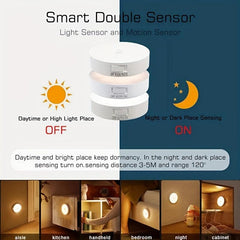 8 LED Motion Sensor Night Light USB Rechargeable Outdoor Step Light