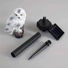 Resin Owl Solar Lawn Light Waterproof LED Yard Decor
