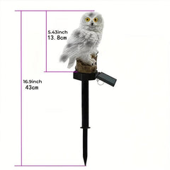 Resin Owl Solar Lawn Light Waterproof LED Yard Decor