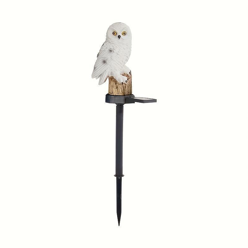 Resin Owl Solar Lawn Light Waterproof LED Yard Decor