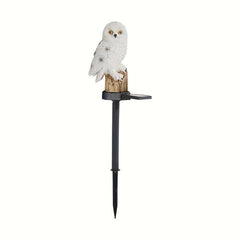 Resin Owl Solar Lawn Light Waterproof LED Yard Decor