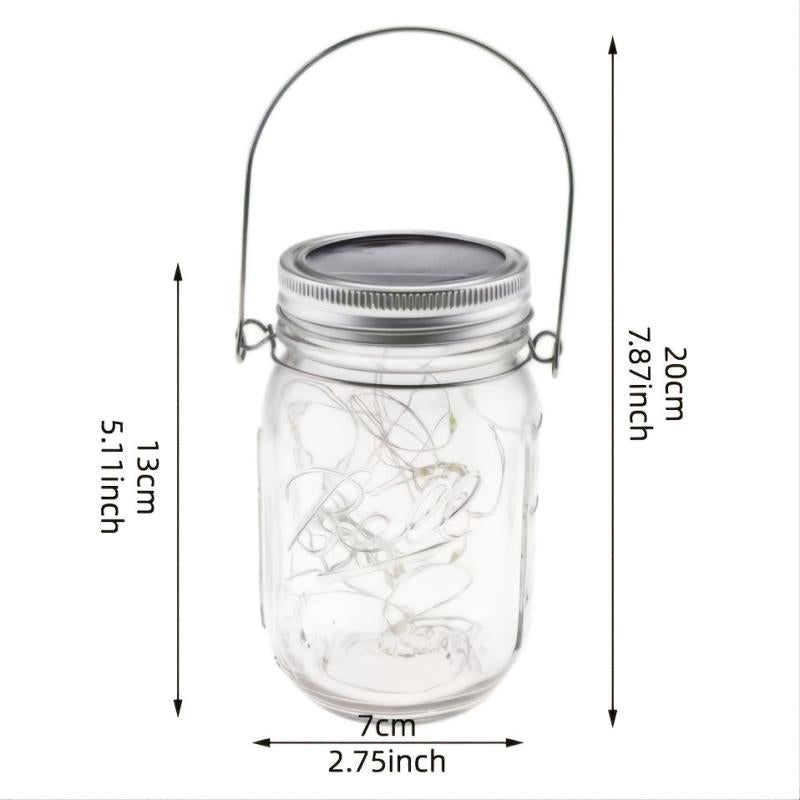 Solar Mason Jar Lights 20 LED Night Lights for Outdoor Garden