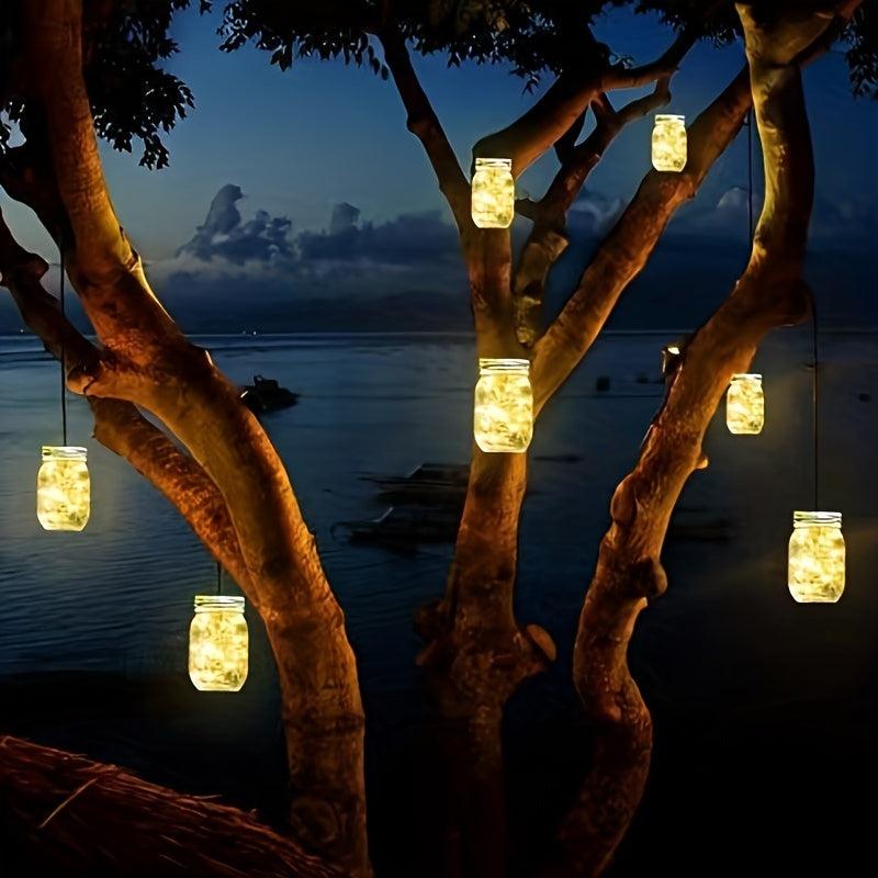Solar Mason Jar Lights 20 LED Night Lights for Outdoor Garden
