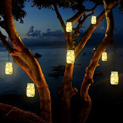 Solar Mason Jar Lights 20 LED Night Lights for Outdoor Garden