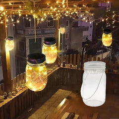 Solar Mason Jar Lights 20 LED Night Lights for Outdoor Garden