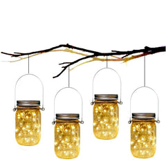 Solar Mason Jar Lights 20 LED Night Lights for Outdoor Garden