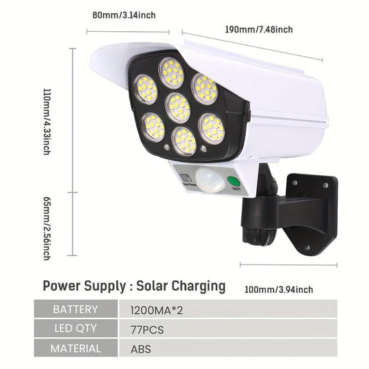 Solar Motion Sensor Outdoor Security Light for Steps Garage Garden