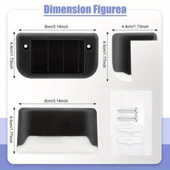 4pcs LED Solar Stair Lights - Illuminate Your Garden