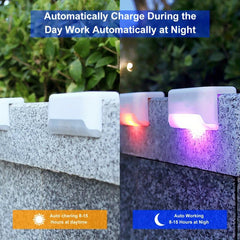 4pcs LED Solar Stair Lights - Illuminate Your Garden