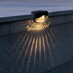 4pcs Solar Deck Lights Waterproof LED Fence Lighting for Outdoor