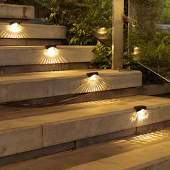 4pcs Solar Deck Lights Waterproof LED Fence Lighting for Outdoor