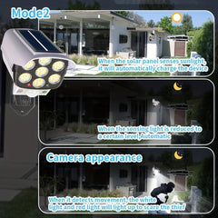 Solar LED Wall Light with 77 Beads 2 Batteries 3 Modes Waterproof Remote Control