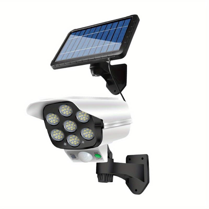 Solar LED Wall Light with 77 Beads 2 Batteries 3 Modes Waterproof Remote Control