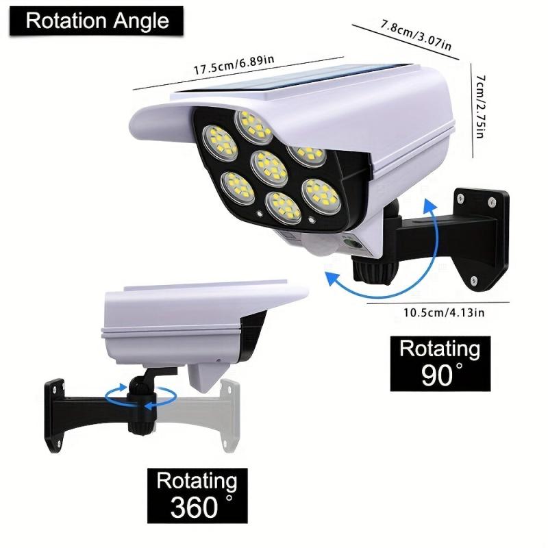 Solar LED Wall Light with 77 Beads 2 Batteries 3 Modes Waterproof Remote Control